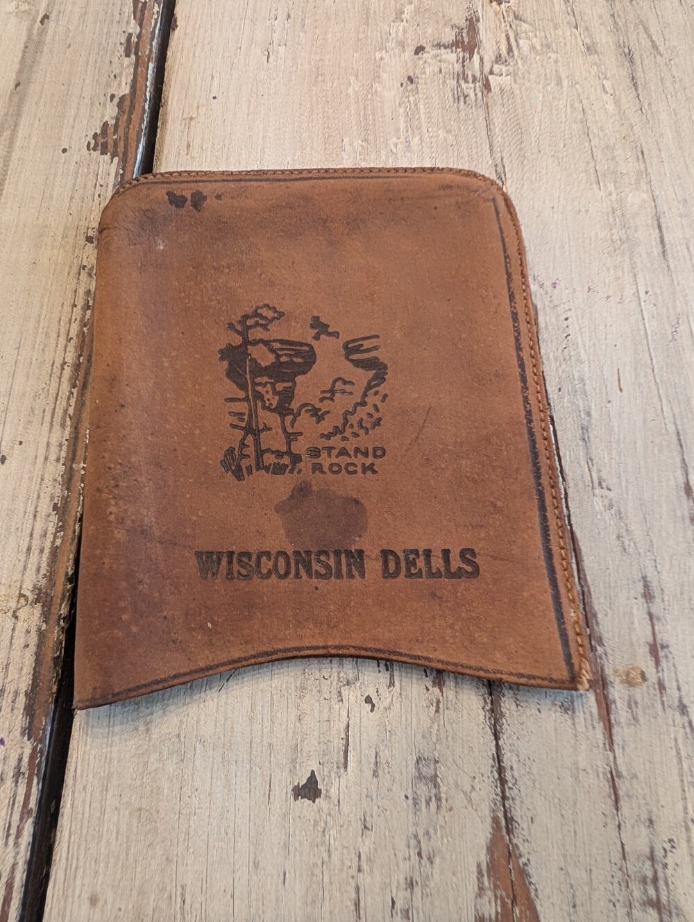 Vtg. Wisconsin Dells Leather Pouch